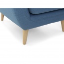 Fotel do salonu niebieski pikowany Taciturno
