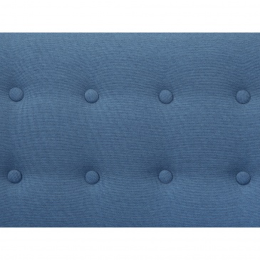 Fotel do salonu niebieski pikowany Taciturno