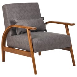 Fotel skara ekoskóra ciemnobrązowy