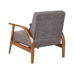 Fotel skara ekoskóra ciemnobrązowy