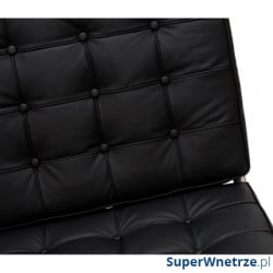 Fotel skóra naturalna Barcelona BA1 czarna