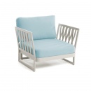 Fotel ogrodowy Miloo Home Sue biało-niebieski
