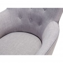 Fotel do salonu tapicerowany szary Novecento