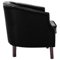 Fotel tapicerowany aksamitem 65 x 64 x 65 cm czarny