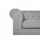 Fotel tapicerowany jasnoszary Vento duży BLmeble
