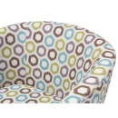 Fotel tapicerowany kolorowy geometryczny wzór Adamo