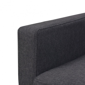 Fotel do salonu tapicerowany materiałem ciemnoszary