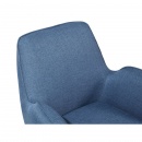 Fotel tapicerowany niebieski Plinio