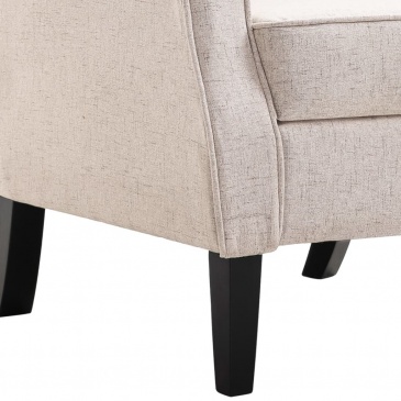 Fotel tapicerowany tkaniną beżowy