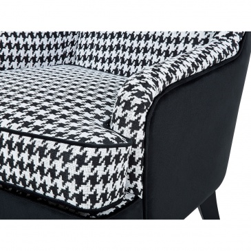 Fotel tapicerowany w pepitkę Grandinare
