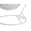 Fotel wiszący ze stojakiem rattanowy biały FANO