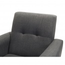 Fotel wypoczynkowy szary do salonu tapicerowany - Gervasio