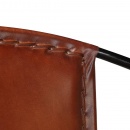 Fotel do salonu z prawdziwej skóry brązowy