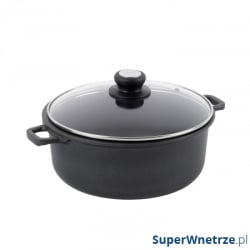 Garnek 2,8l z pokrywą de Buyer Choc Extreme czarny aluminiowy