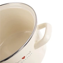 Garnek emaliowany kremowy tonca 22 cm, 4 l