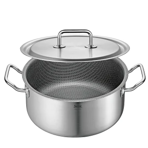 Garnek niski z powłoką nieprzywierającą, stal nierdzewna, śred. 24 cm, 4,7 l
