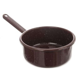 Garnek rondel rondelek emaliowany 0,9 l brązowy