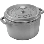garnek żeliwny okrągły wysoki 4.8 ltr, grafitowy