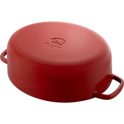 Garnek żeliwny owalny 5.5 ltr, czerwony