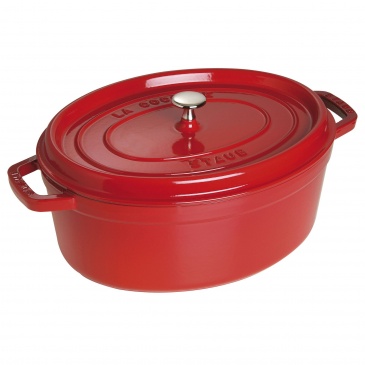 Garnek żeliwny owalny Staub - 6.7 ltr, Czerwony