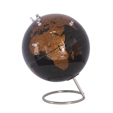 Globus 29 cm czarny miedziany z magnesami CARTIER
