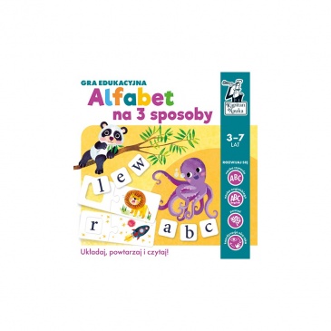 Gra edukacyjna "alfabet na 3 sposoby" nauka liter i słów dla dzieci 3-7 lat