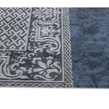 Granatowo Szary Dywan Patchwork - BLUE DENIM 8108 (80x150 cm)