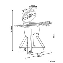 Grill węglowy KAMADO Ceramika Czarny