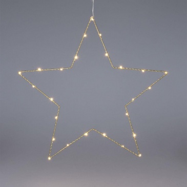 Gwiazda świąteczna świecąca metalowa złota 25 led 45 cm