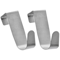 Haczyk, wieszak na drzwi, ręczniki, stalowy, zestaw, komplet, 2 sztuki