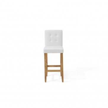 Krzesło barowe Isabella biała skóra ekologiczna