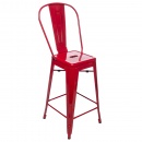 Krzesło barowe 44x50x108,5cm King Home Tower Back czerwone