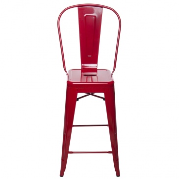 Krzesło barowe 44x50x108,5cm King Home Tower Back czerwone