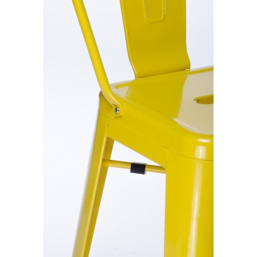Krzesło barowe 44x50x108,5cm King Home Tower Back żółte
