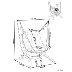 Huśtawka ogrodowa ALLISTE Drewno modrzewiowe Brązowy