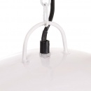 Industrialna lampa wisząca, 25 W, biała, okrągła, 41 cm, E27