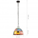 Industrialna lampa wisząca, 25 W, kolorowa, okrągła, 31 cm, E27