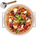 Kamień do pieczenia pizzy, forma na pizzę, stojak, nóż, ORION