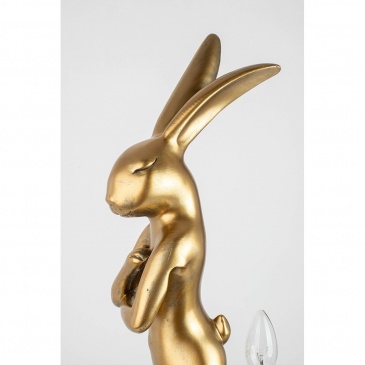 Kare lampa stołowa rabbit złota / biała