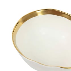 Kare miska bell 15 cm biało-złota