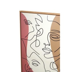 Kare obraz faccia arte tri colore 90x120 cm