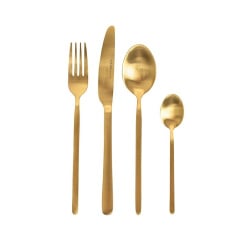 Kare zestaw sztućców gloria matt gold 16 szt. Kare zestaw sztućców gloria matt gold 16 szt.