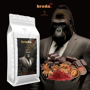 Kawa świeżo palona • broda. coffee • Espresso Grande Forza 50% Arabica / 50% Robusta • 500g Kawa świeżo palona • broda. coffee • Espresso Grande Forza 50% Arabica / 50% Robusta • 500g