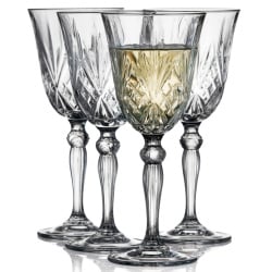 Kieliszki do białego wina z kryształowego szkła melodia 210 ml 4 sztuki 916099 Kieliszki do białego wina z kryształowego szkła melodia 210 ml 4 sztuki 916099
