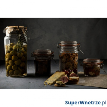 Słoik 1,8l Kilner Facetted Clip Top Jars przezroczysty