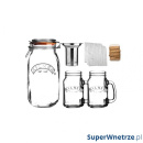 Zestaw do kawy mrożonej  1l + 2x0,4l Kilner „Cold brew coffee” przezroczysty