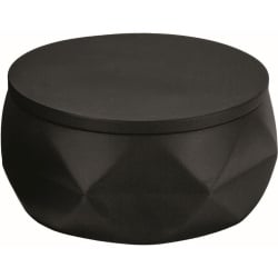 Kleine wolke crackle jar pojemnik łazienkowy czarny mat, kompozyt  10,5 cm x 6 cm