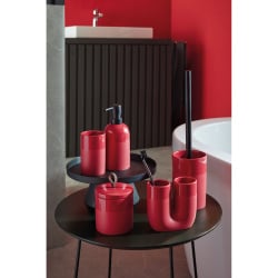 Kleine Wolke Deep Kubek łazienkowy ceramika bordowy  mat i połysk