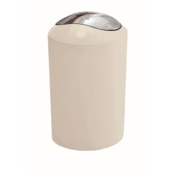 Kleine wolke glossy kosz łazienkowy beżowy 5 litrów
