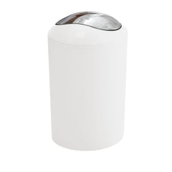 Kleine wolke glossy kosz łazienkowy biały 5 litrów tworzywo/chrom